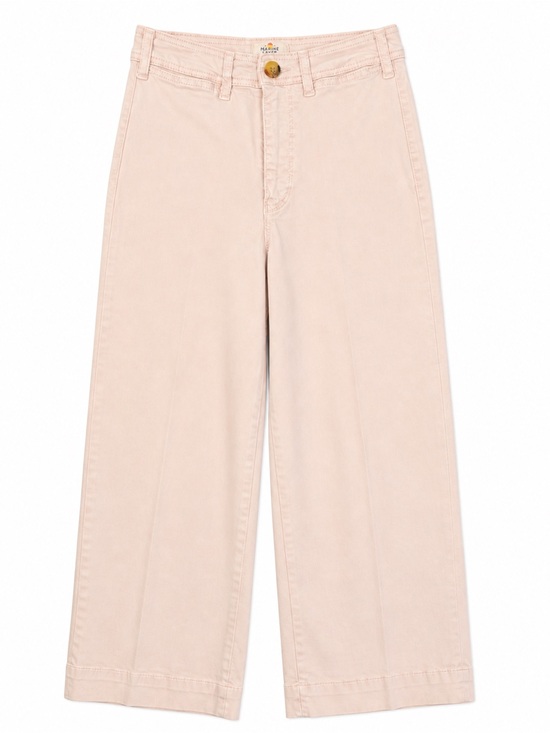 Marine Layer Pants - Marine Layer Bridget Wide Leg Crop Pants‎ Peach Whip Size 4
